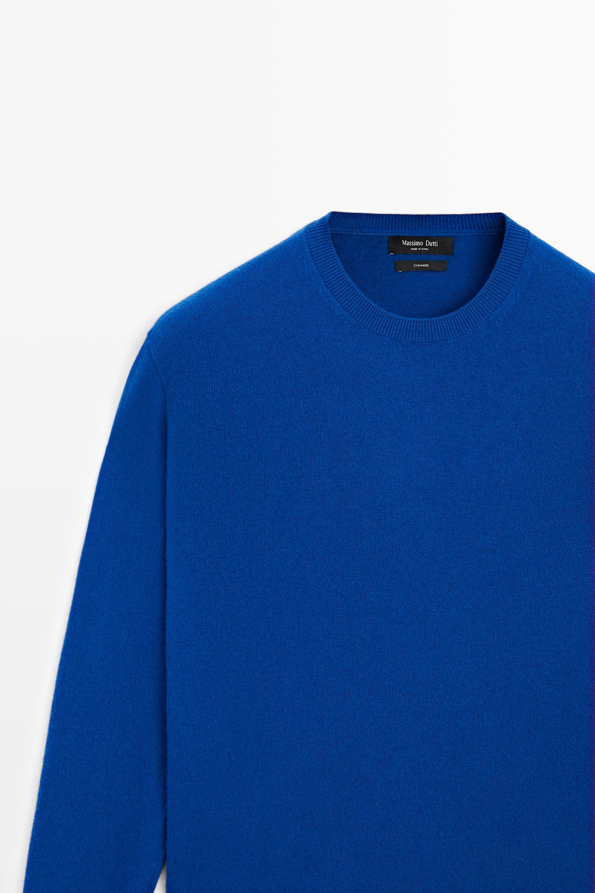 100% cashmere ribbed knit sweater